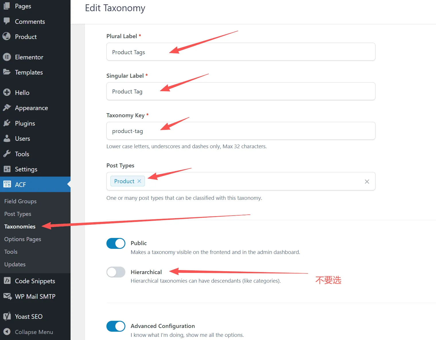acf新建类目和tags (4)